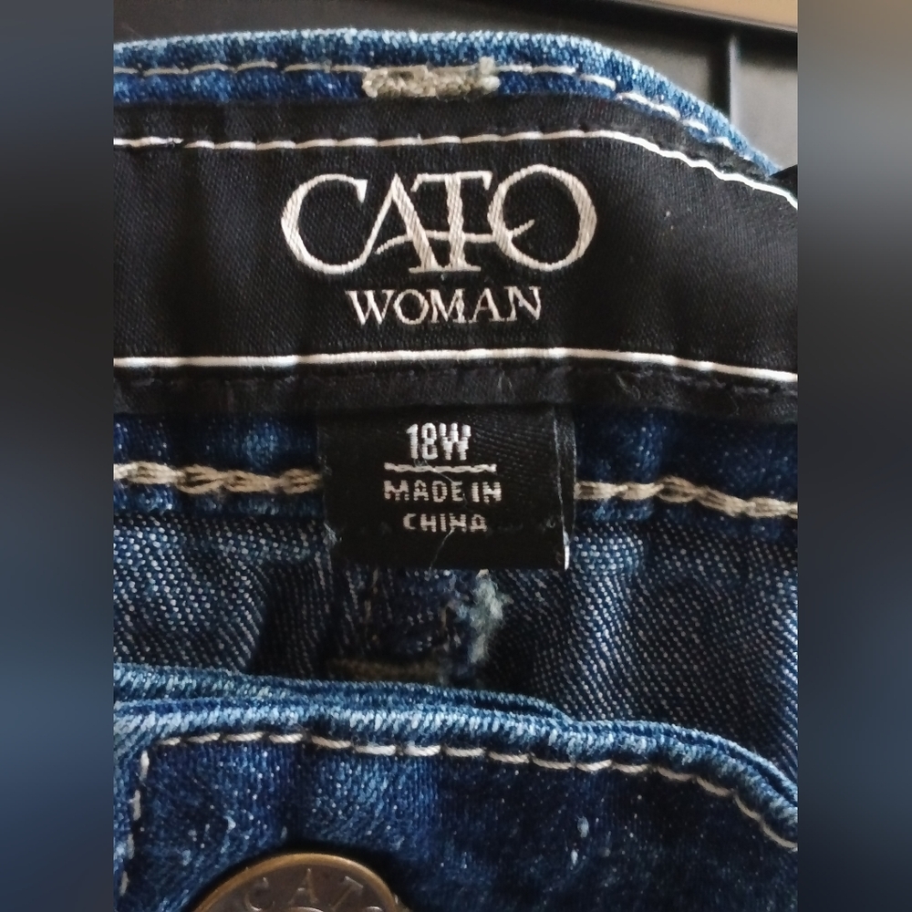 Cato Skirt Women 18W Blue Denim Jean Academia Office Casual Preppy Versatile Y2K - Picture 2 of 4